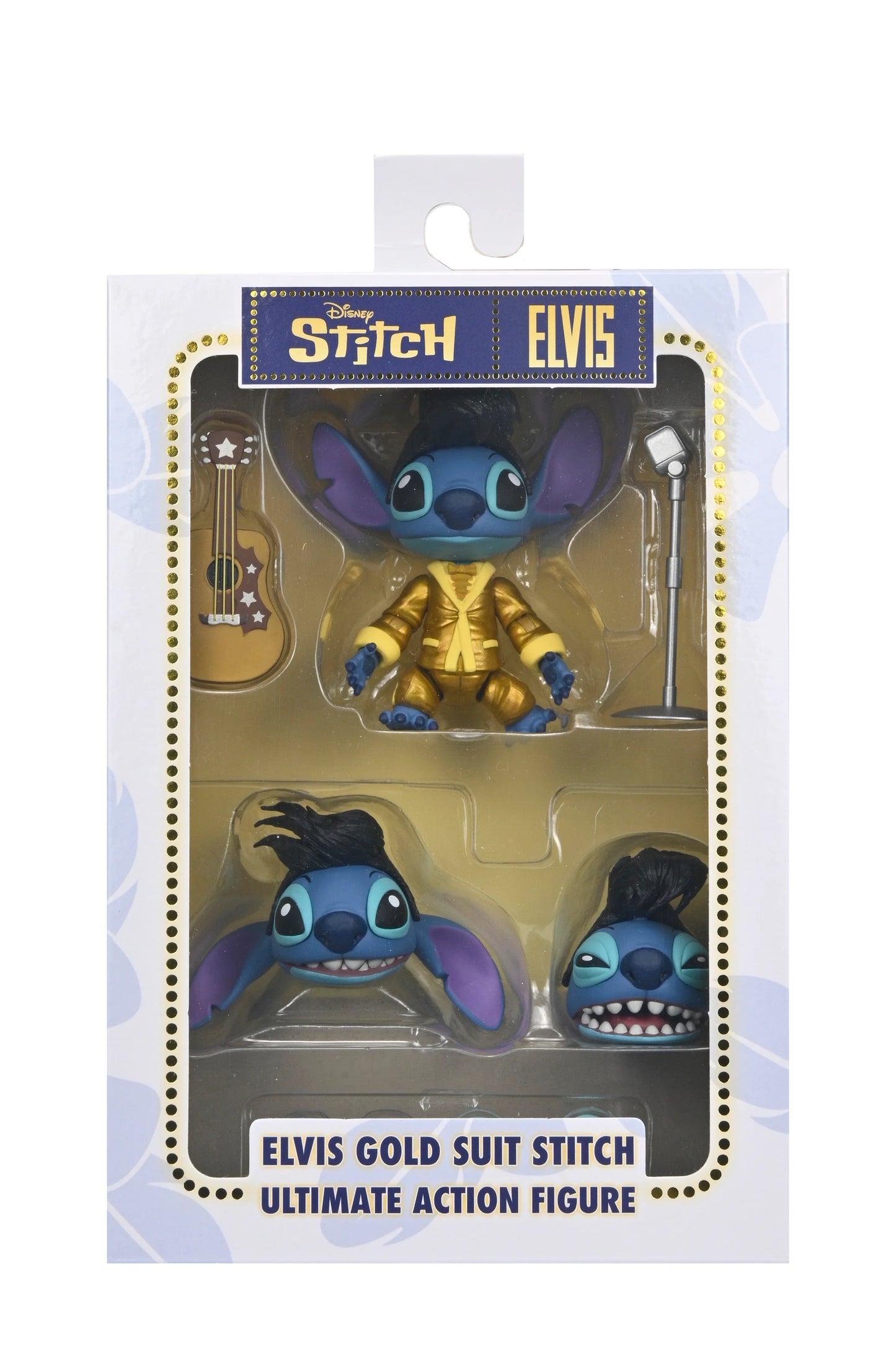 NECA Lilo & Stitch Ultimate Gold Suit Elvis Stitch Action Figure 18 cm