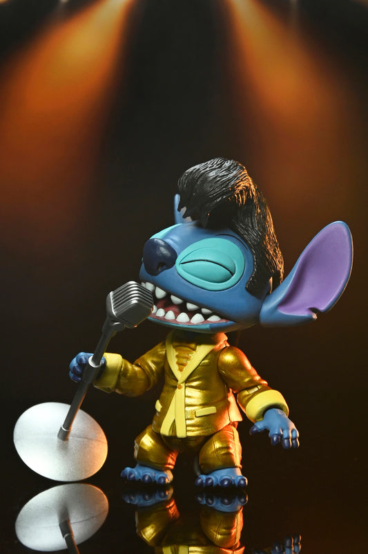 NECA Lilo & Stitch Ultimate Gold Suit Elvis Stitch Action Figure 18 cm