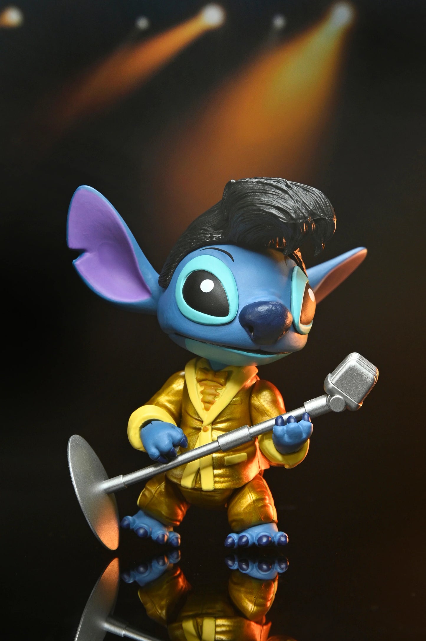 NECA Lilo & Stitch Ultimate Gold Suit Elvis Stitch Action Figure 18 cm