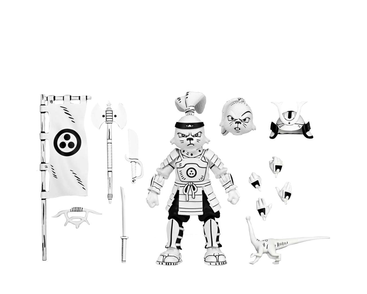 NECA Usagi Yojimbo Samurai Black & White Action Figure 17 cm