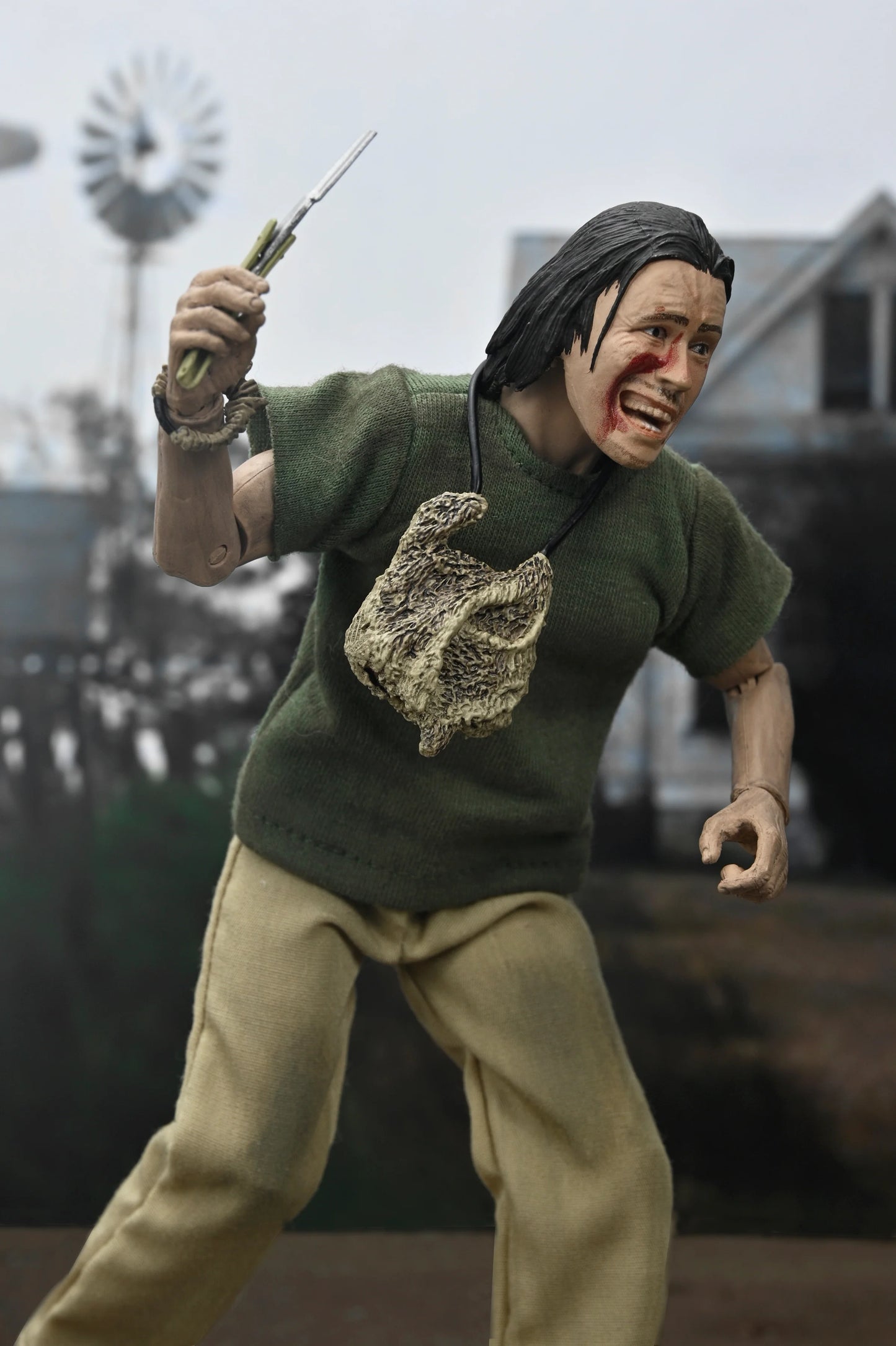 NECA Texas Chainsaw Massacre 50th Anniversary Hitchhiker Clothed Action Figure 20 cm