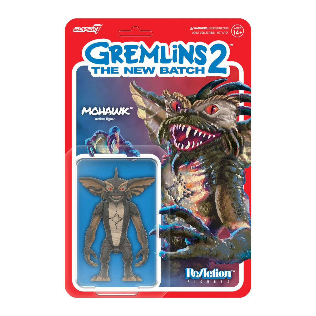 Super7 Gremlins ReAction Gizmo Battle Ready & Mohawk Character Card Figures Set