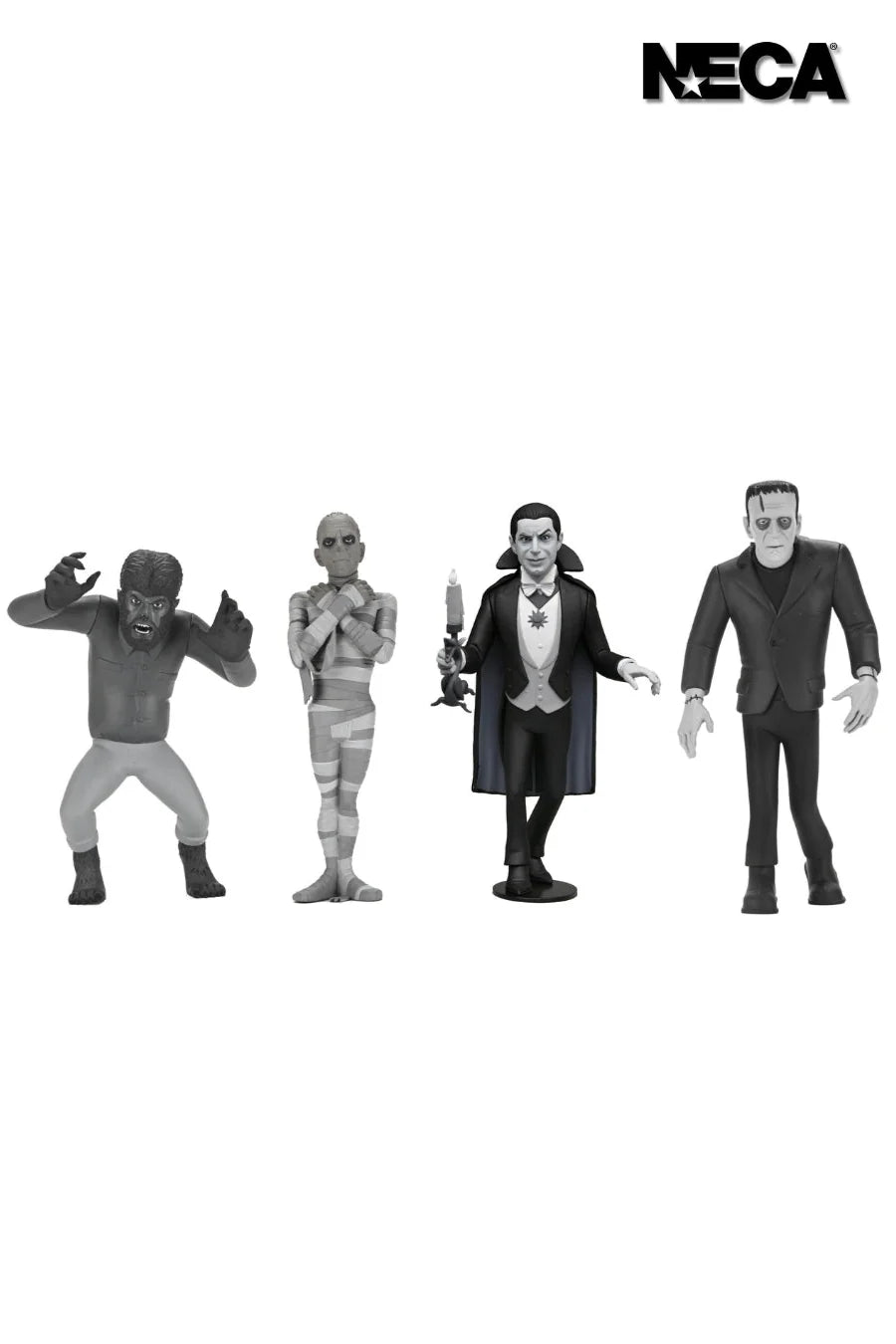 NECA Universal Monsters Toony Terrors Silver Screen Edition Set of 4 Figures