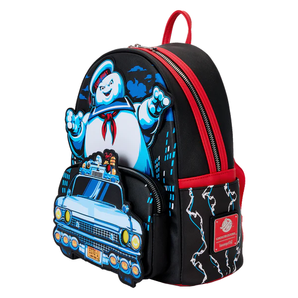 Zaino Loungefly Ghostbusters Stay Puft ed Ecto-1 vista laterale