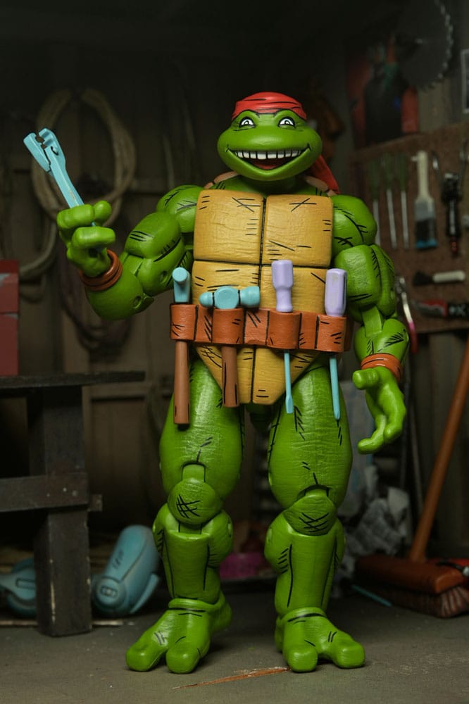 NECA Teenage Mutant Ninja Turtles Mirage Comics Handyman Donatello Action Figure 18 cm